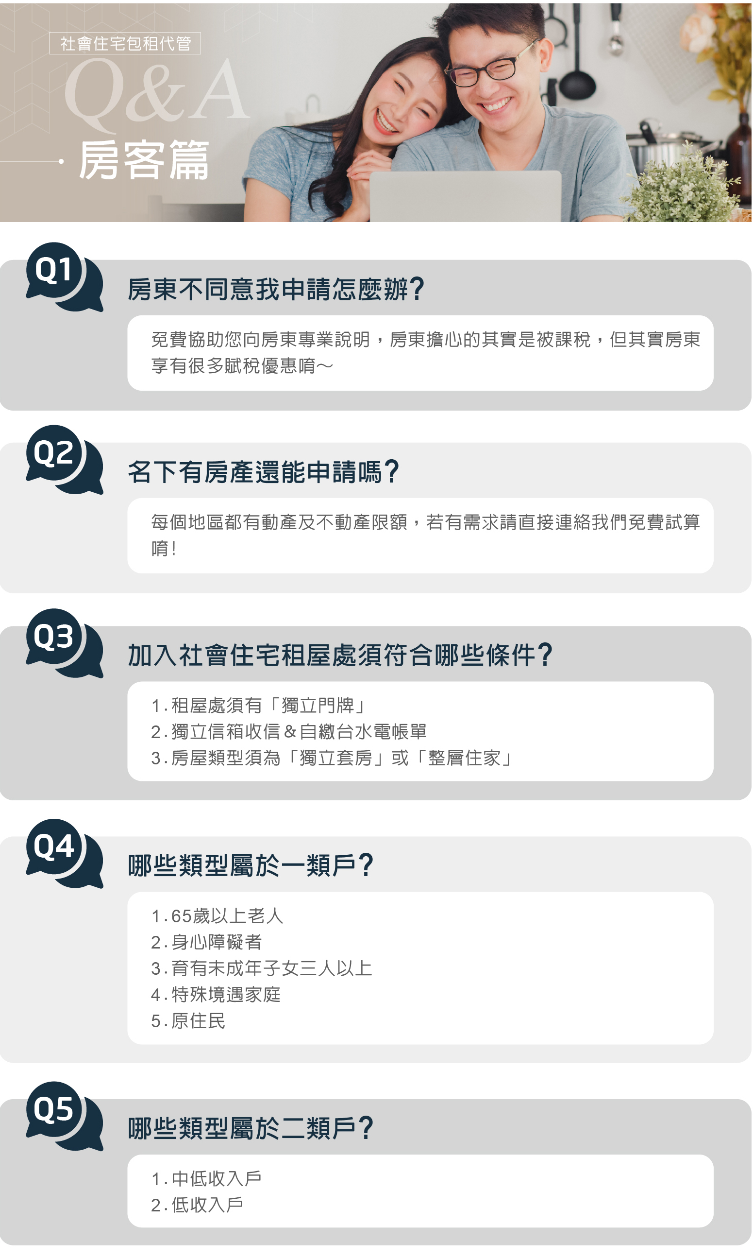 社宅房客QA